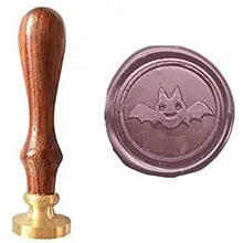 Винтажные милые летучая мышь пользовательские Хэллоуин свадебные приглашения воск Уплотнение ручка для штампа набор