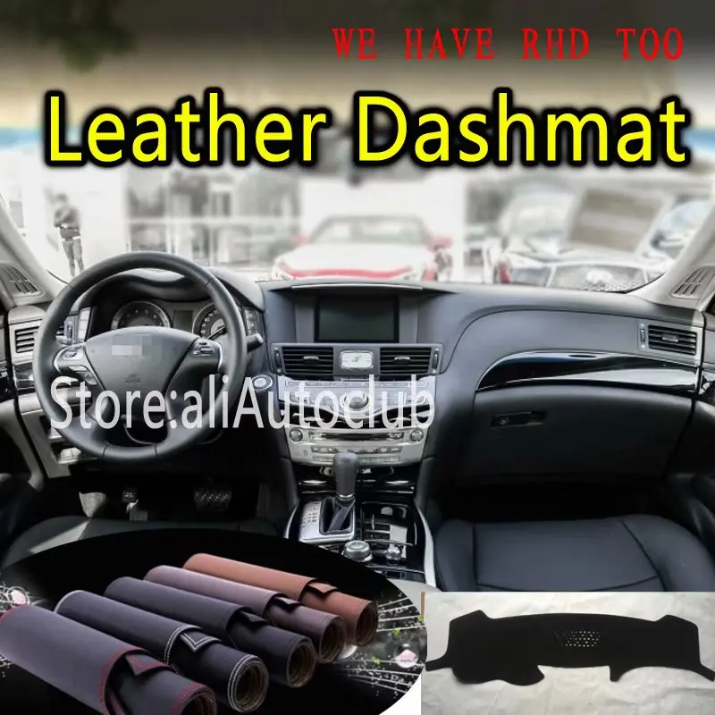 

For Infiniti M25 M37 M56 m35h Q70 Q70L 2010-2018 Leather Dashmat Dashboard Cover Dash Carpet Custom Car Styling sunshade LHD+RHD