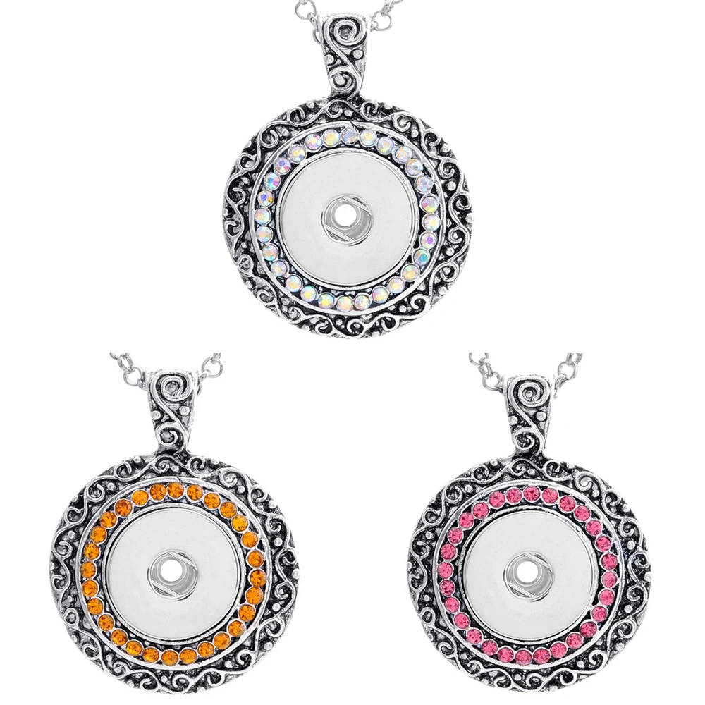 

Newest High Quality Metal Snap Button pendant unique metal pendant fit 18mm Snap Button TD0029(no chain)