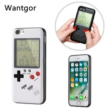 Retro Tetris Gameboy teléfono caso para iPhone 7 De Apple 8 Plus TPU suave juego chico carcasa del teléfono para iPhone X 6 6s 8 Plus funda coque