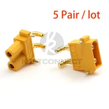 XT30PW 5 Pairs Alta Qualidade 30A Ascensão de Baixa Temperatura Retardante de Fogo Plug Para RC Zangão Câmera Acessórios