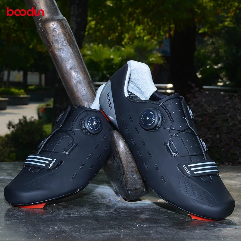 Boudun ultraligero fibra de carbono carretera Ciclismo Zapatos transpirables Auto-bloqueo bicicleta Zapatos atléticos carreras Ciclismo