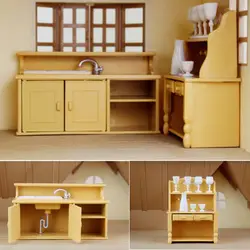 2018 Симпатичные миниатюры Кухонные шкафы комплект дома, мебель для кукол украшения детские игрушки для детей куклы Подарочные для дома