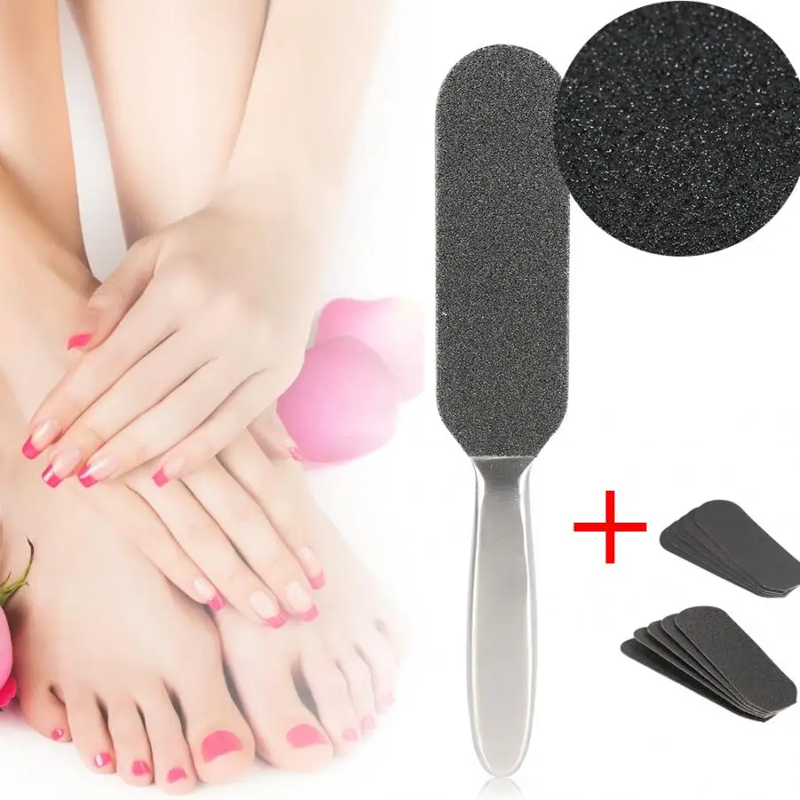 Heel File 1PC Double Side Foot Dead Skin Callus Remover Pedicure Tool With 10PCS Sand Paper | Красота и здоровье