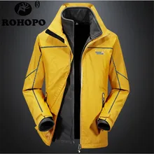 Winter Windbreaker 2019 Waterproof Overcoat Detachable Fleece Liner Out Door Sportswear Jacket Winter Keep Warm Windbreaker Man