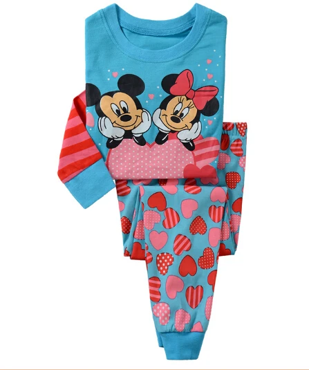 Лидер продаж, детские пижамы, детские комплекты пижамный комплект с длинными рукавами и рисунком для маленьких мальчиков, одежда для сна для детей 2-7 лет - Цвет: color at picture