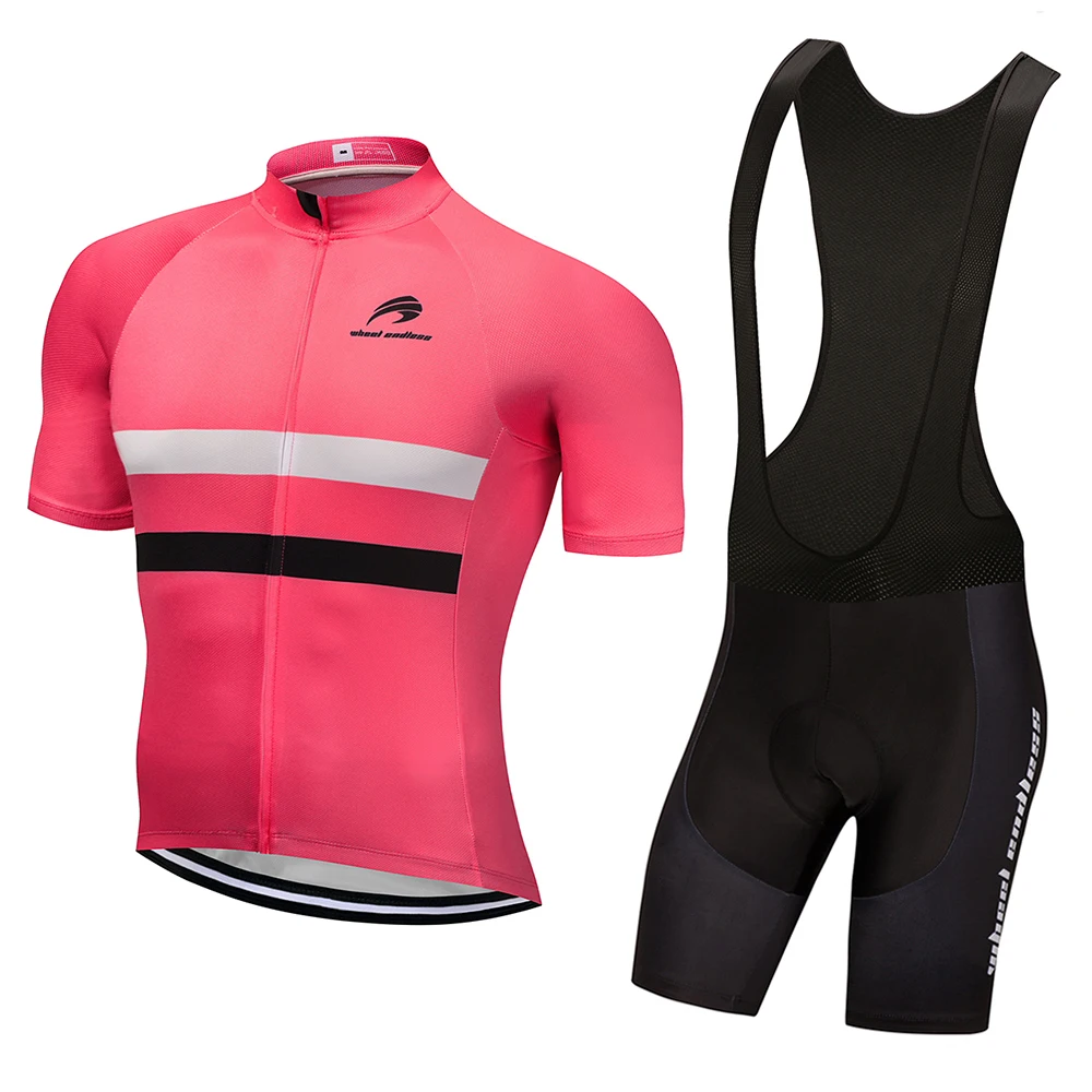 WHEEL ENDLESS 2018 Men cycling jersey pink cycling suits sleeve cycling