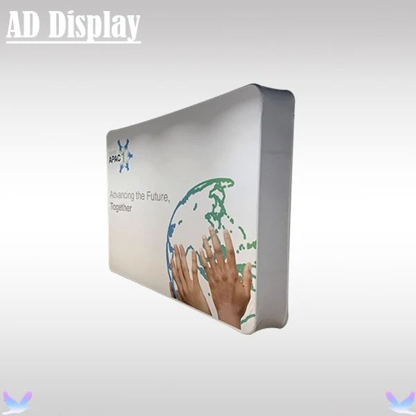 

10ft Size Exhibition Booth Tension Fabric 3D Backwall Structure Display Stand With Advertising Banner Printing(Optional)