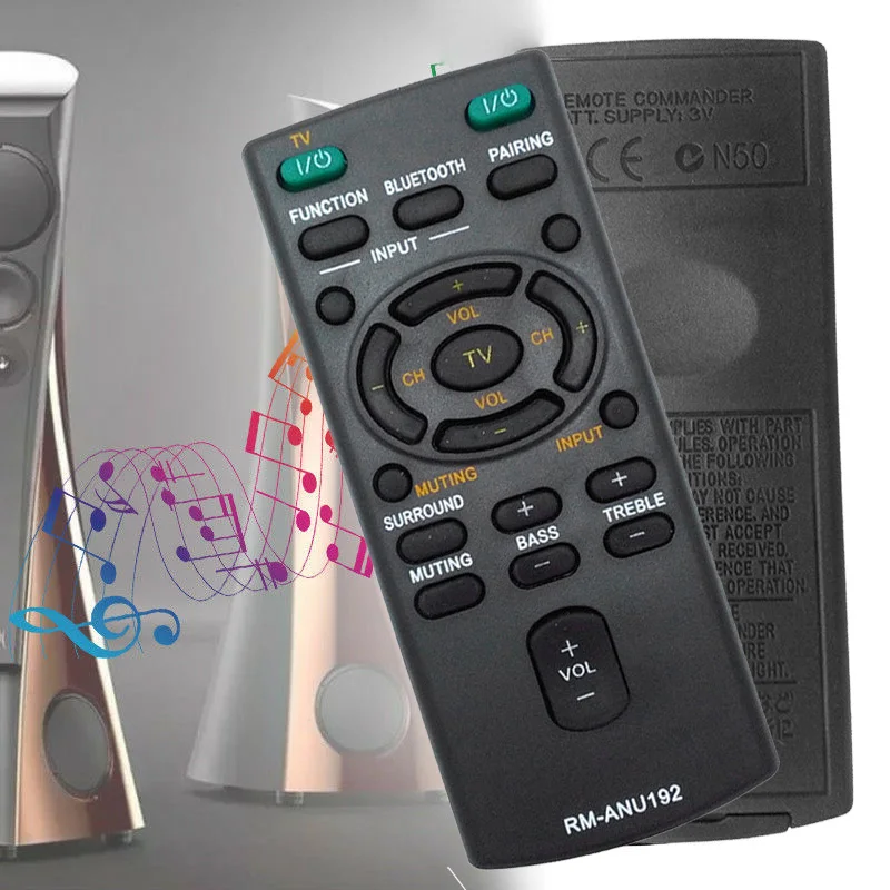 Замена Управление; с Bluetooth кнопкой SUB для sony звуковая панель SS-WCT60 HT-CT60 SA-CT60BT дистанционного Управление RM-ANU192