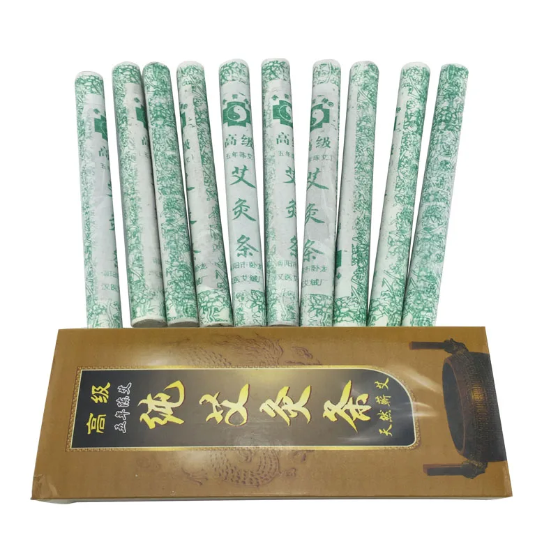 Five Years Old Moxa Roll Moxa tube acupuncture massage for slimming & beauty stick pure Moxa Moxibustion 18x200mm 10pcs / box