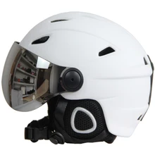 Полупокрытый лыжный шлем с очками козырек сноуборд шлем Зимний снег сани скутер шлем маска мото снегоход Capacete
