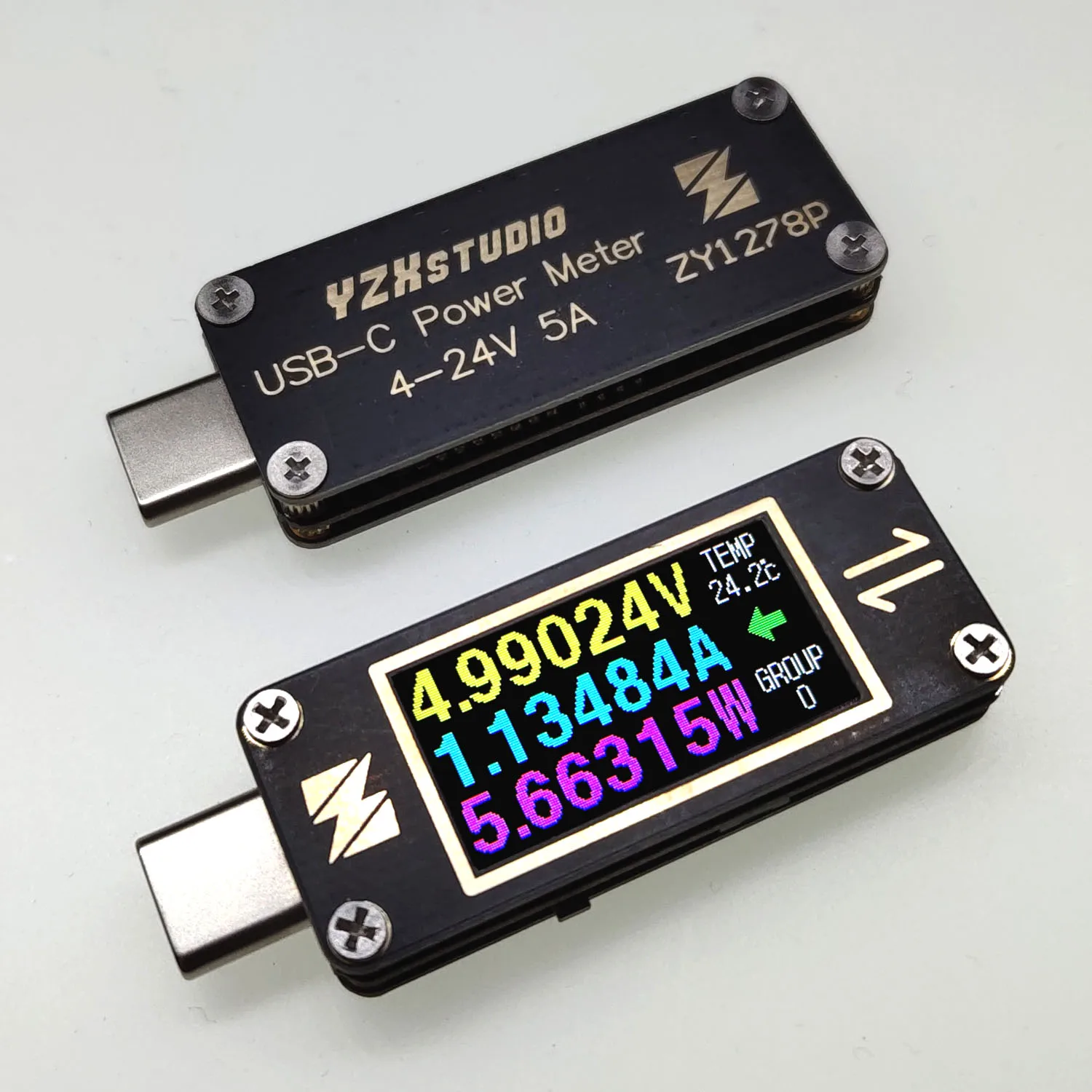 

YZXSTUDIO Mini USB-C PD Tester Voltage and Current Ripple Double Type-C Instrument ZY1278P