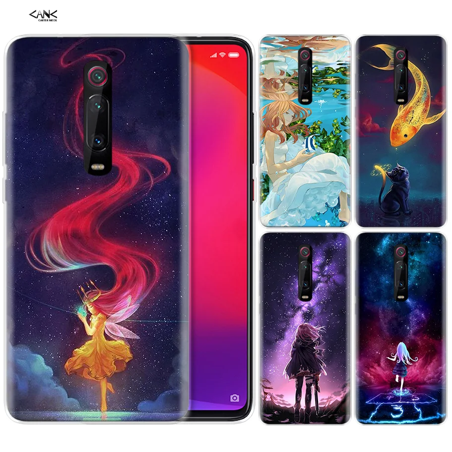 

Silicone Case for Xiaomi Redmi K20 Pro K20Pro Note 5 6 7 7A 6A Mi A2 A1 8 Lite 9 S2 Pocophone F1 Cartoon Mermaid Anime Japan Gir
