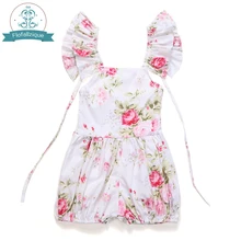 Г., летние комбинезоны для маленьких девочек Повседневный короткий комбинезон для девочек с цветочным принтом милый комбинезон без рукава костюм с оборками размер от 1 до 6 лет