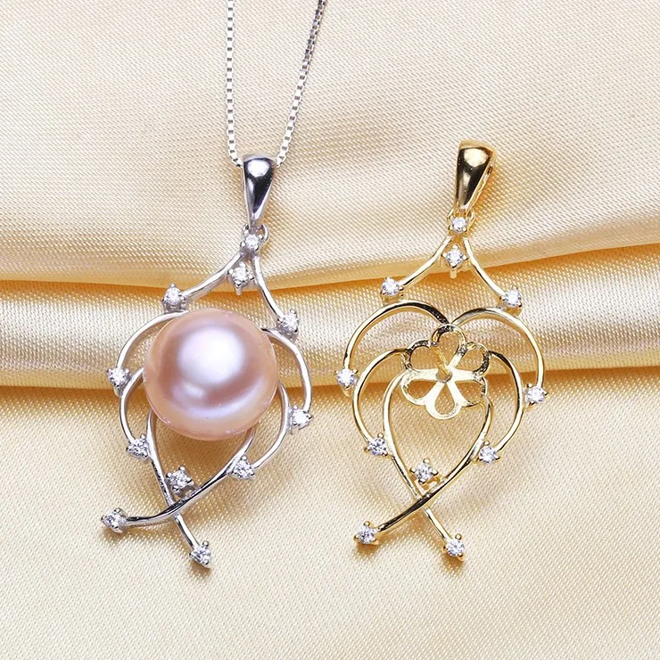 2 Color Fashion Pearl Pendant Mountings, Pendant Findings, Pendant