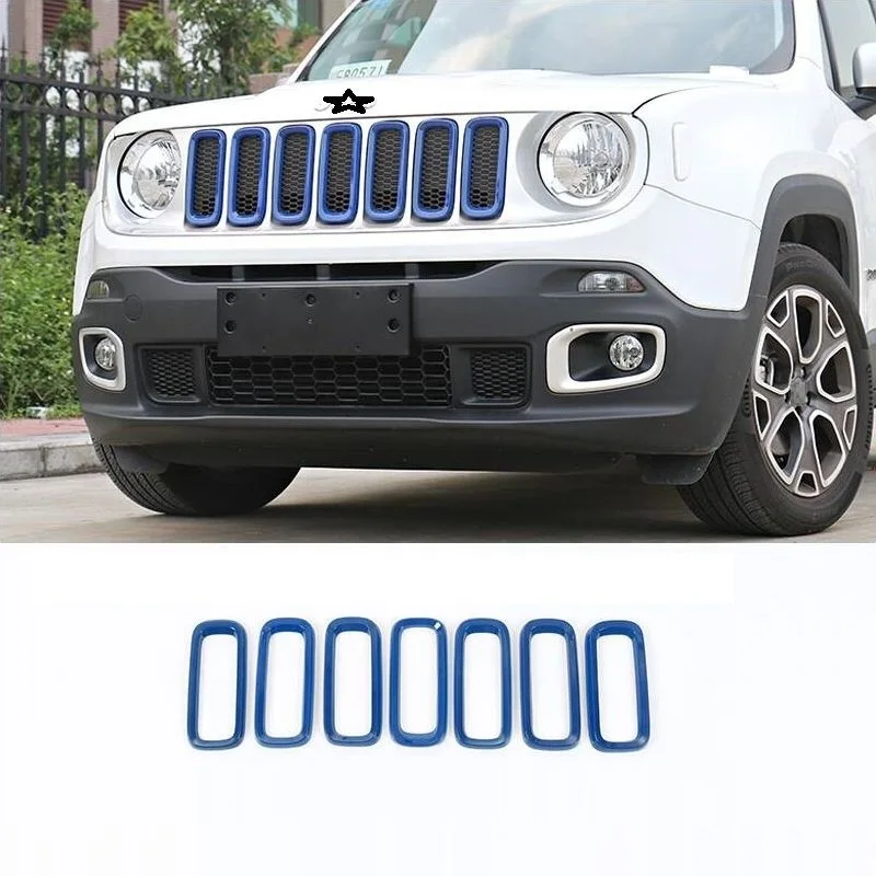 

Car Chromium Auto Modified Grille Exterior Fashion Decoration Covers Parts Accessories Modification 18 19 FOR JEEP Renegade