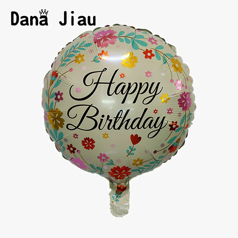 

18inch happy birthday flower balloons sweet party decoration ballon kids toy supplier Baby Showers Inflatable Ballons