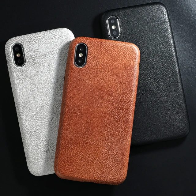 SoCouple PU Leather Pattern Phone Case for iphone 6 6s 7 8 plus Case Crocodile Skin Soft Back Cover For iphone X xs max XR Case