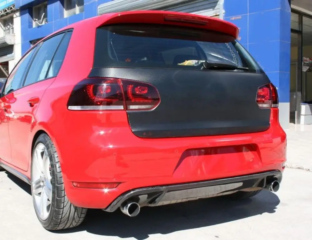 Для MK6 углеродного волокна диффузор, губа на задний бампер для Volkswagen VW Golf 6 MK6 GTI 2010-2013