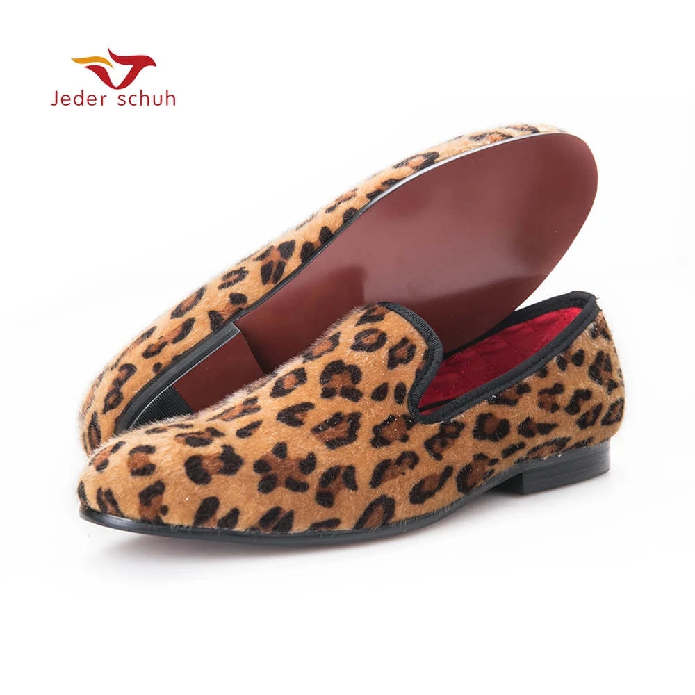 

velvet shoes men loafers 2016 leopard nightclub style men flats plus size US6-17 free shipping