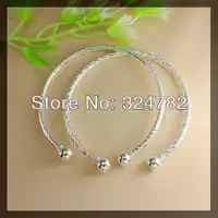 65mm Silver SCREW END CUFF CHARM BRACELET BANGLE FIT HOLE BEADS,Ending Screw Balls BRACELET Fit European Jewelry Findings