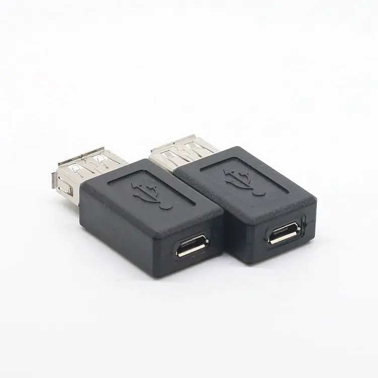 Черный USB 2,0 Тип A Женский к Micro USB B Женский адаптер переходник usb 2,0 к Micro usb разъем