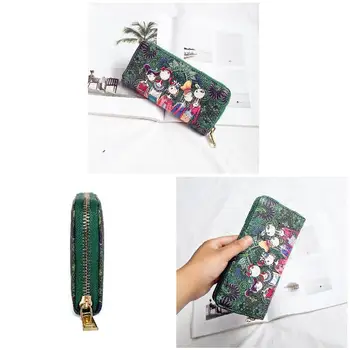 

Fashion Women Long Purse PU Leather Girls Forest Printing Zipped Wallet Card Holder Clutch Money Bag Gifts MSJ99