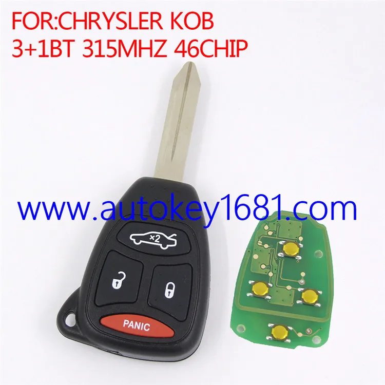 Дистанционный ключ для chrysler KOB 3 + 1 Кнопка 315 МГц с 46 чипом|key for|key keykey remote |