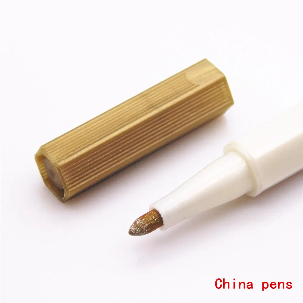 You Sta 10 цветов металлическая ручка-маркер с круглой головкой ручка для рисования для канцелярских принадлежностей школьные принадлежности для поделок, скрапбукинга - Цвет: Gold