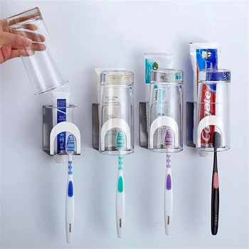 

3M Sticker Stainless Steel Wall Mount Toothbrush Holder Hook Self-Adhesive Tooth Brush Organizer Bathroom Accessories