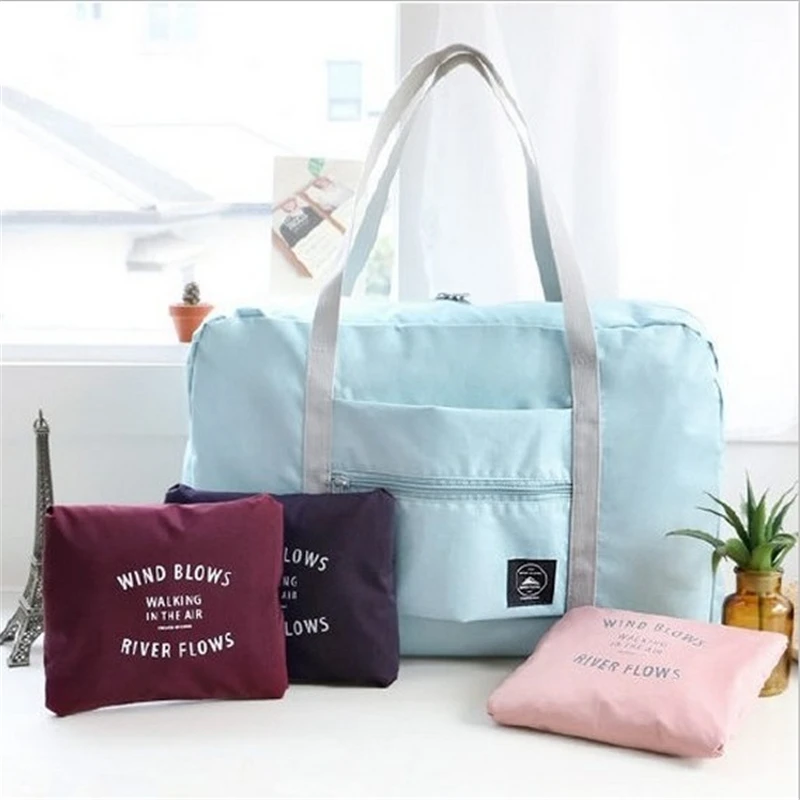 

Casual Folding Travel Bag polyester Travel Bags Hand Luggage Fashion Travel Duffle Bags Tote Large Handbags Duffel zipper