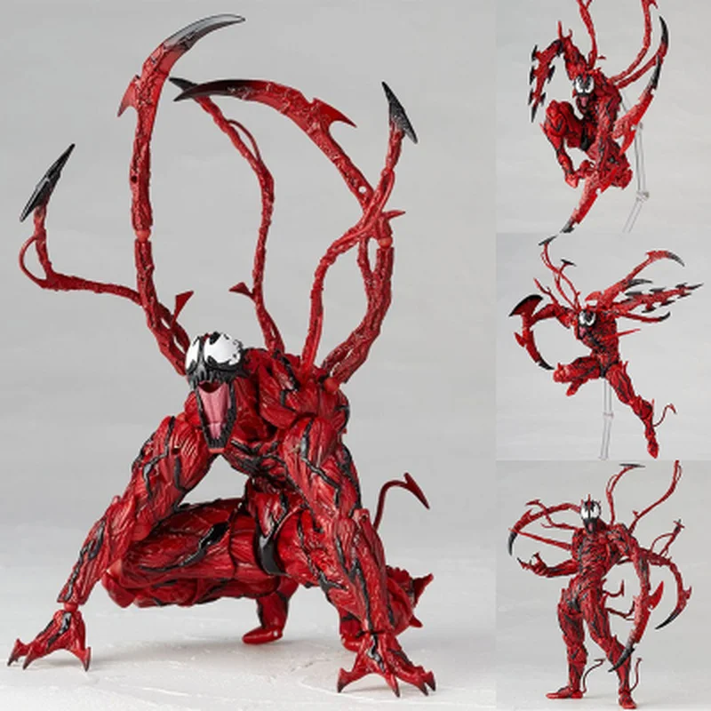 Красный Веном Карнаж Удивительный Человек-паук BJD суставы игрушки Marvel подвижная фигурка модель игрушки Рождественский подарок