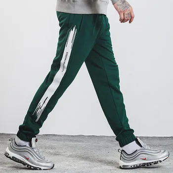 

2018 New Fashion Tracksuit Bottoms Mens Casual Pants Cotton Sweatpants Mens Joggers Striped Pants Gyms Clothing Size M-XXL