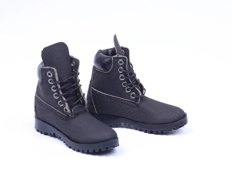 SuperMCTOYS Combat Short Boots Black Hiking Model 1/6 Man Shoes Fit 12''  Figure 