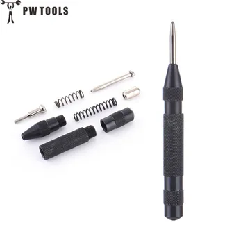 

PW TOOLS 1pc Black 5 Inch Automatic Center Punch HSS Spring Loaded Marking Starting Holes Tool