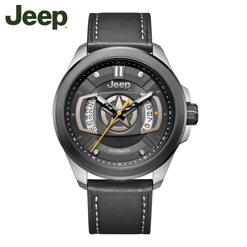 

Jeep Original New Arrivals Men's Watch Leather Band Waterproof Automatic Mechanical Business Men Watches JPG92201