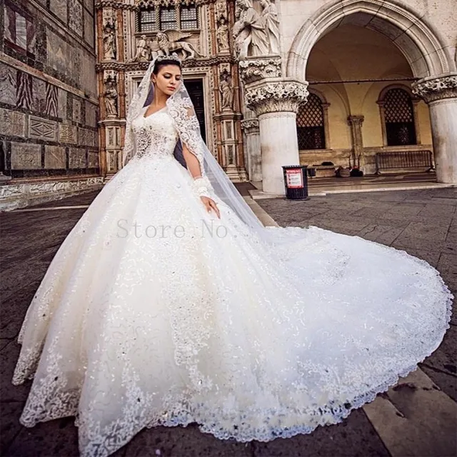 nueva llegada del vestido de bola magnífico vestidos de novia con