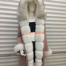 2018 fox fur coat, coat, dress, women’s clothing, long hair liner, Parker, and otter rabbit fur new fur coat