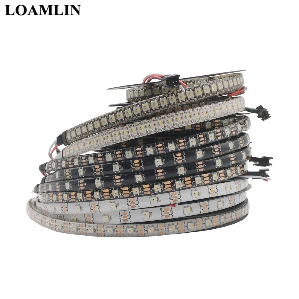 

SK6812 RGBW(Similar WS2812B) 4 In 1 30/60/144 Leds/Pixels/m DC5V Individual Addressable Led Strip Light IP30/IP65/IP67