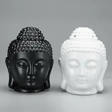 Керамическое масло для ароматерапии горелка с Буддой голова Арома эфирные масла диффузор Индийские благовония Будда горелка для тибетских благовоний