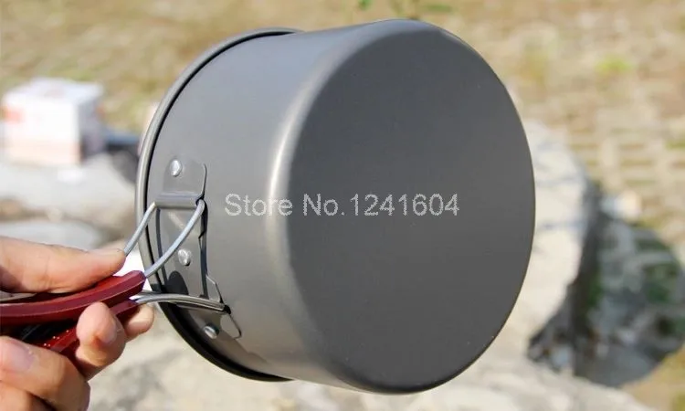 Pessoas de Vendas Conjuntos de Panela de Acampamento ao ar Bordo Fogo Cozinhar Grupo Piquenique Livre Panelas Frigideira - Caldeirão Tea Pot Fmc-204 720g 2-3 12 Esporte e Lazer