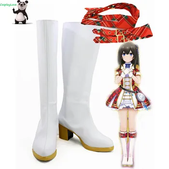 

THE IDOLM STER CINDERELLA GIRLS Shibuya Rin White Cosplay Shoes Custom Made Boots CosplayLove