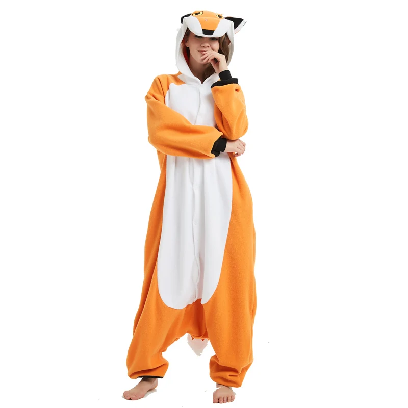 

Onesie Adult Nick Fox Pajamas Cartoon Fleece Sleepwear Animal Costume Women Cosplay Winter Warm Orange Pyjama Kigurumi Onesies