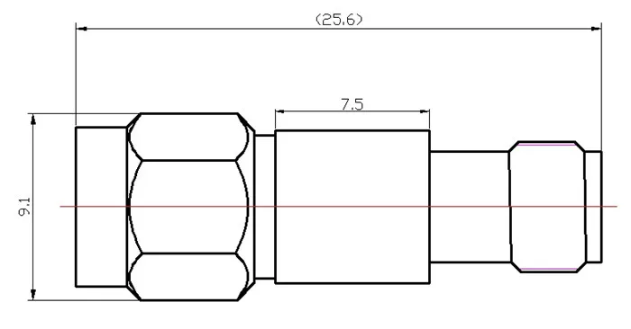 SMA Фиксированный аттенюатор 1dB DC-6 ГГц 2 Вт коаксиальный фиксированная частота ГГц 6 ГГц SMA фиксированные разъемы