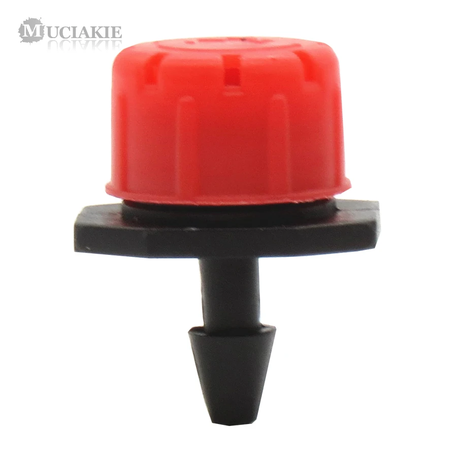 

MUCIAKIE 1000PCS Red Adjustable 8-Hole Dripper with 1/4'' Barb Connecter Garden Irrigation Water Dropper Emitter for Soil Plants