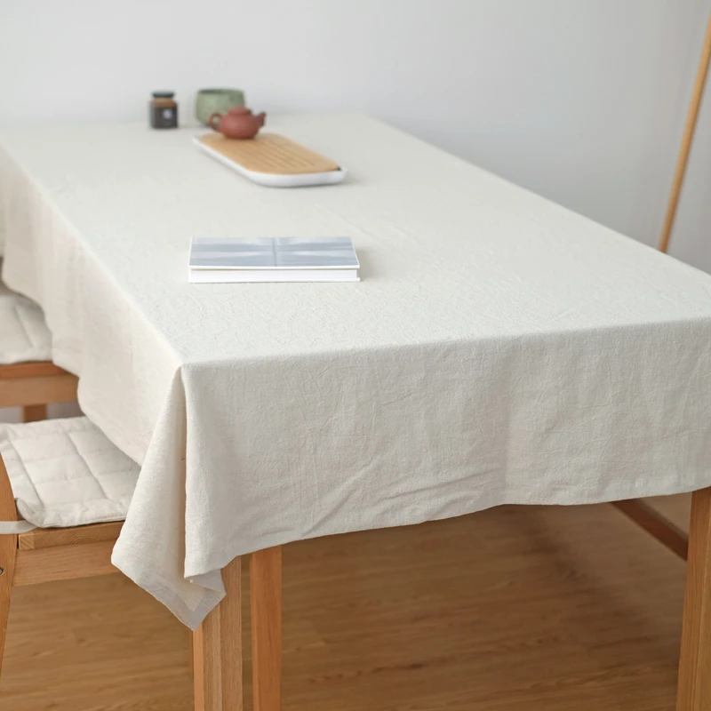 

Simple Japan Style Cotton Linen Table Cloth High Quality Table Cover For Dustproof Home Decor 1pcs High Craft Tablecloth mantel