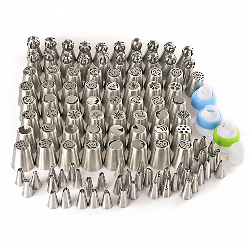 

HOHGIULIA 116Pcs Stainless Steel Nozzles Pastry Icing Piping Nozzles Russian Pastry Decorating Tips Baking Tools For Cake B011