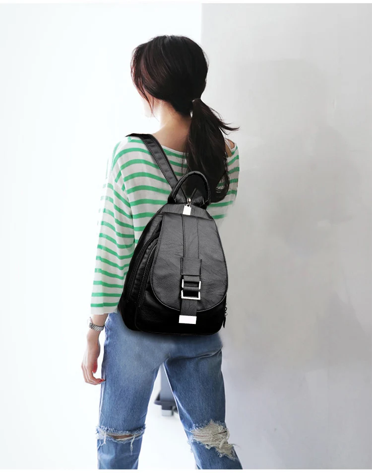Модный женский рюкзак из искусственной кожи, дизайнерский рюкзак для кампуса, рюкзак для женщин, бордовый, черный рюкзак