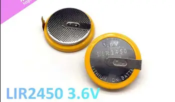 

50PCS LIR2450 H-type Solder Pin 3.6V Rechargeable Button Cell