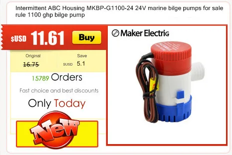 combinação terno bomba de porão 12v 1100gph
